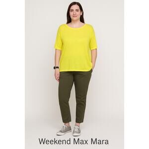 Weekend Max Mara Yellow Knit Oversized Sweater - L/XL